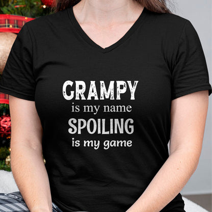 Best Grandpa Shirt, Proud Grandpa Unisex T-Shirt/Hoodie/Sweatshirt HLT00 - Grampy Is My Name Spoiling Is My Game Grandfather Grandpa T-Shirt