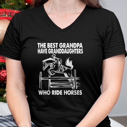 Best Grandpa Shirt, Proud Grandpa Unisex T-Shirt/Hoodie/Sweatshirt HLT00 - The Best Grandpa Have Granddaughters Who Ride Horses T-Shirt