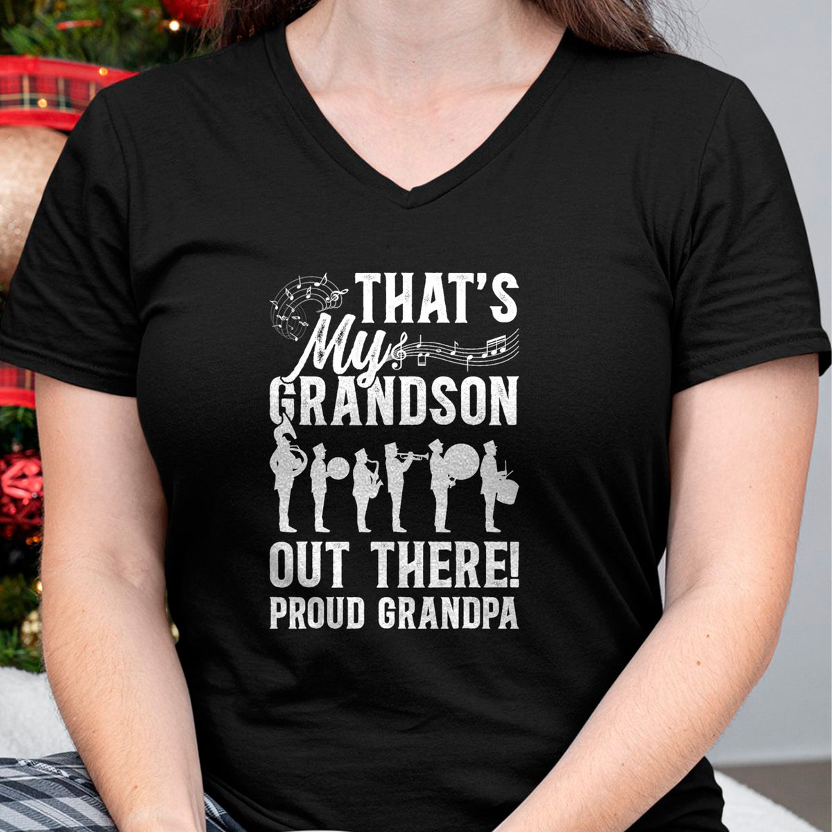 Best Grandpa Shirt, Proud Grandpa Unisex T-Shirt/Hoodie/Sweatshirt HLT00 - That's My Grandson Proud Grandpa Marching Band Grandpa T-Shirt