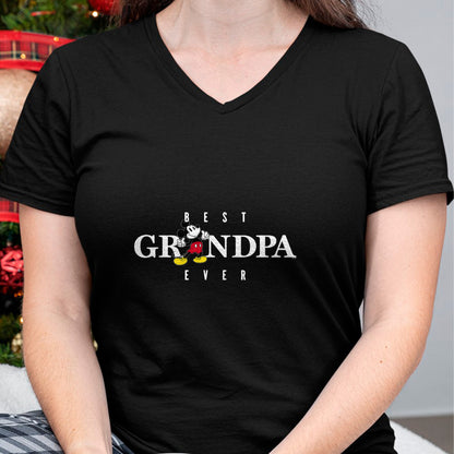 Best Grandpa Shirt, Proud Grandpa Unisex T-Shirt/Hoodie/Sweatshirt HLT00 - Disney Mickey Mouse Thumbs Up Best Grandpa Ever Father’s Day T-Shirt