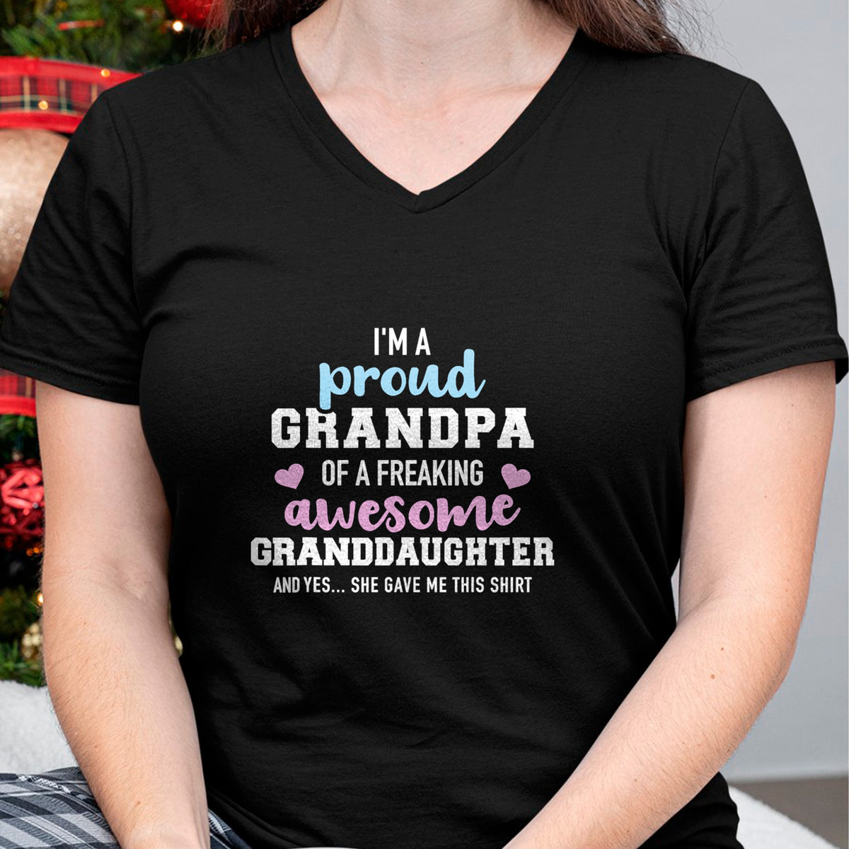 Best Grandpa Shirt, Proud Grandpa Unisex T-Shirt/Hoodie/Sweatshirt HLT00 - Proud grandpa of an awesome granddaughter T-Shirt