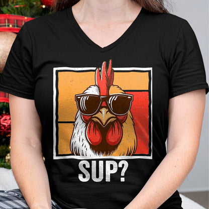 Best Farmer Life Shirt, Funny Farmer UnisexT-Shirt/Hoodie/Sweatshirt HLT00 - Chicken Sunglasses Animal Farm Funny for Farmer Men Women T-Shirt, Men, Black, 3X-Large