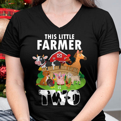 Best Farmer Life Shirt, Funny Farmer UnisexT-Shirt/Hoodie/Sweatshirt HLT00 - Kids 2 Years Old Boy Farmer 2nd Birthday Farm Animals Kids T-Shirt