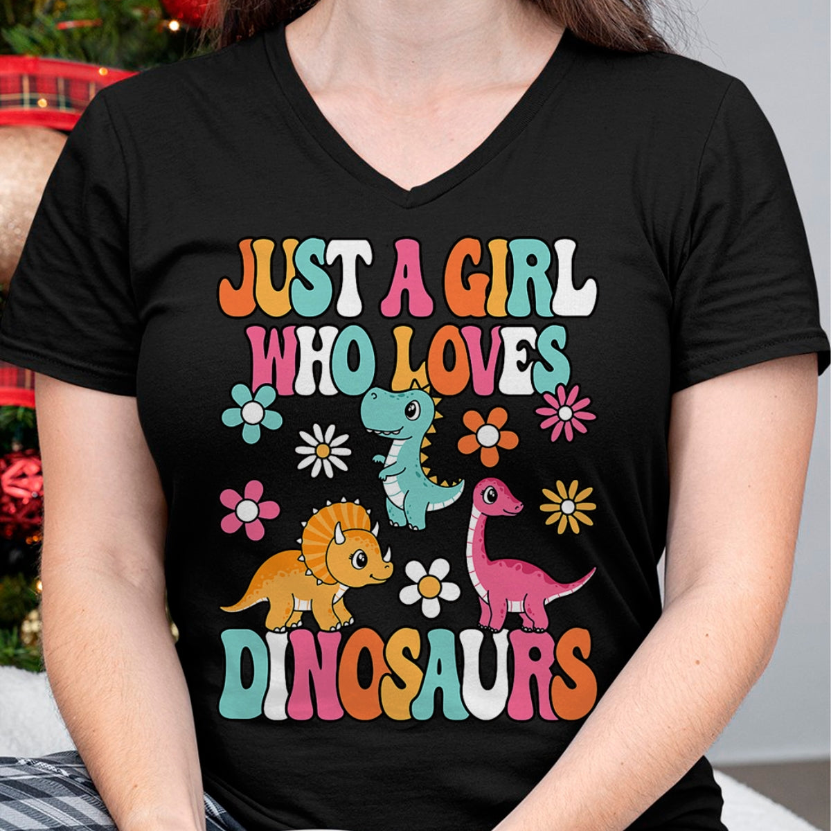 Best Dinosaur Lover Shirt, Funny Dinosaur UnisexT-Shirt/Hoodie/Sweatshirt HLT00 - Just A Girl Who Loves Dinosaurs Cute Groovy Dino Lover Kids T-Shirt