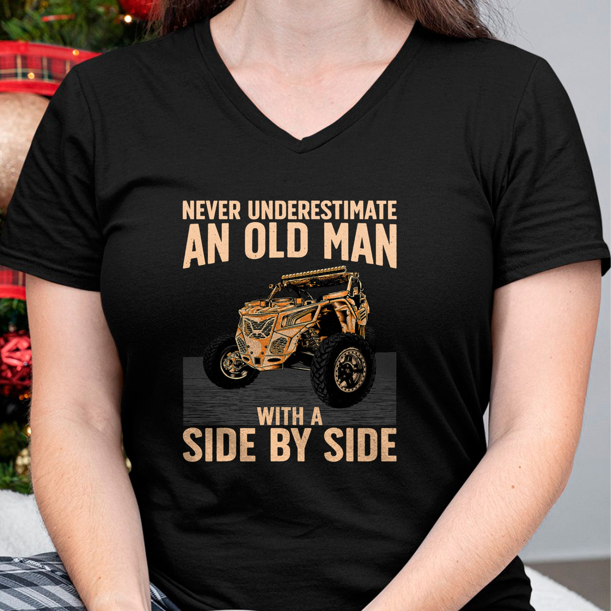 Best Grandpa Shirt, Proud Grandpa Unisex T-Shirt/Hoodie/Sweatshirt HLT00 - Cool SXS For Grandpa Men Dad Offroad UTV ATV Side-By-Side T-Shirt