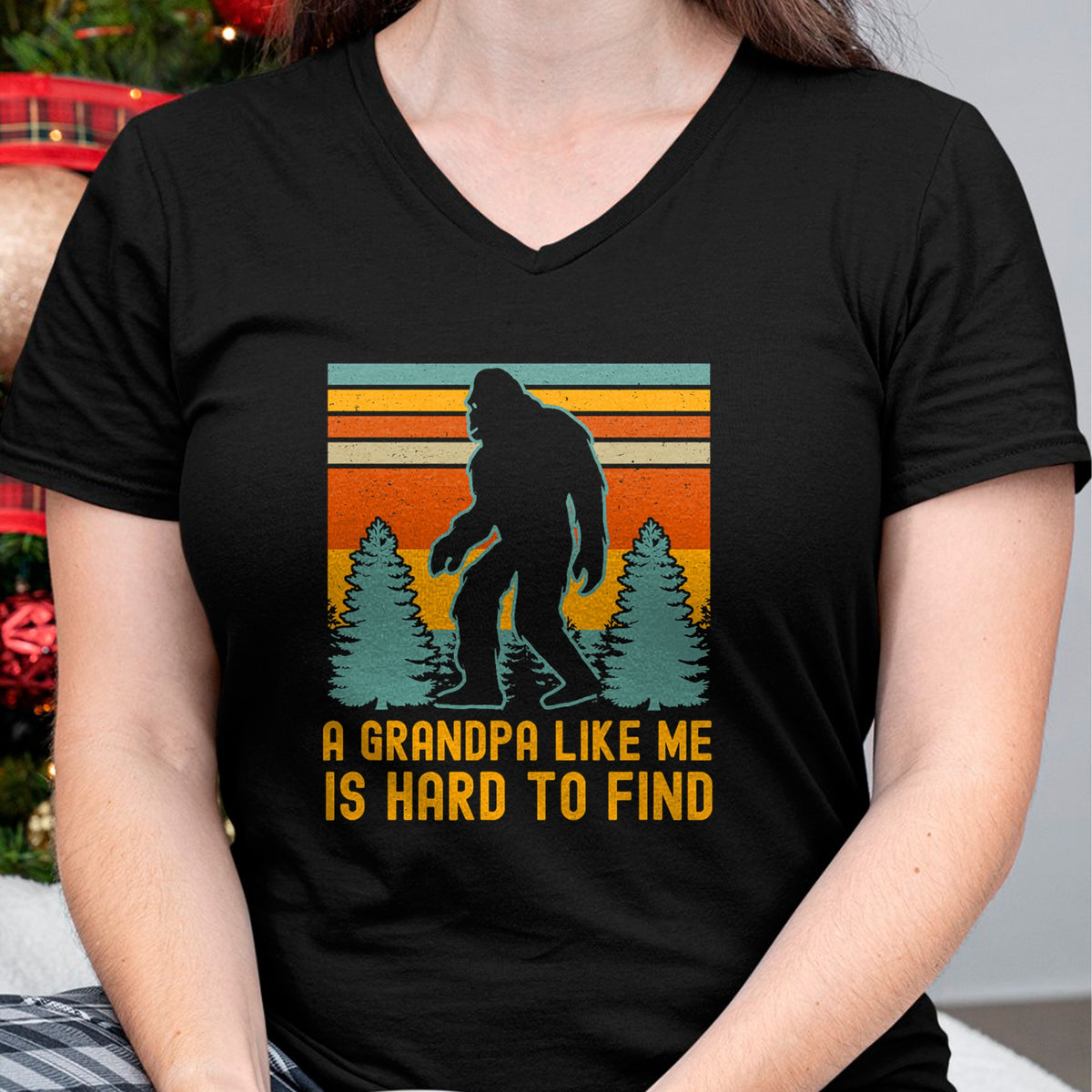 Best Grandpa Shirt, Proud Grandpa Unisex T-Shirt/Hoodie/Sweatshirt HLT00 - A Grandpa Like Me Is Hard To Find, Bigfoot Grandpa T-Shirt (1)