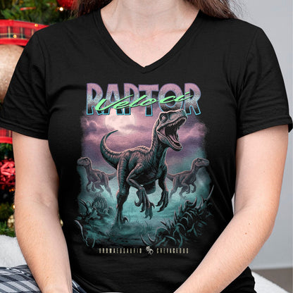 Best Dinosaur Lover Shirt, Funny Dinosaur UnisexT-Shirt/Hoodie/Sweatshirt HLT00 - Women_s Tyrannosaurus Rex Shooting Rainbow Laser, Dinosaur V-Neck T-Shirt