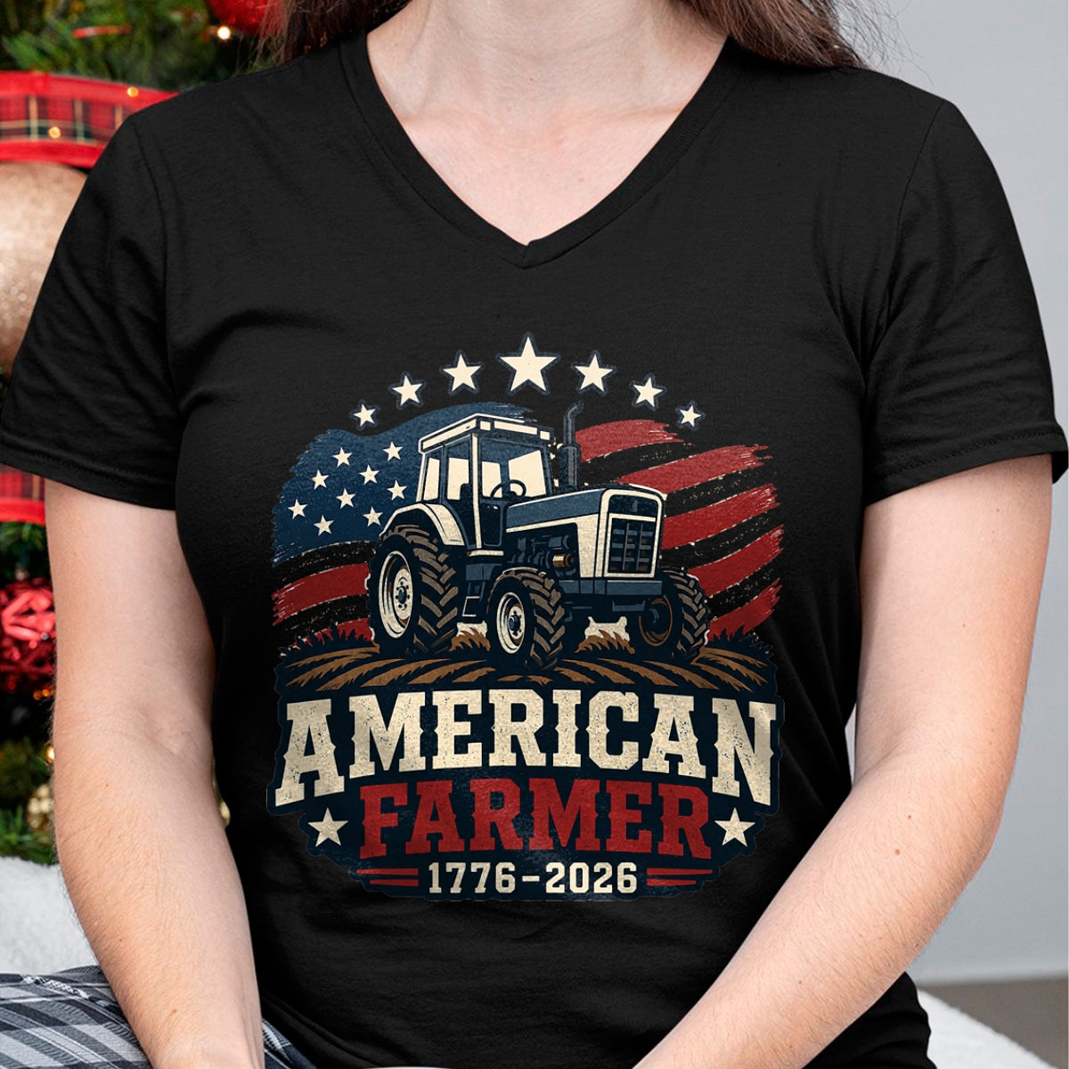 Best Farmer Life Shirt, Funny Farmer UnisexT-Shirt/Hoodie/Sweatshirt HLT00 - American Farmer 250 4th of July Tractor 1776 2026 T-Shirt