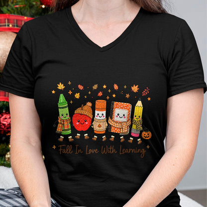 Best Teacher Shirt, Funny Teacher UnisexT-Shirt/Hoodie/Sweatshirt HLT00 - Fall in Love with Learning Teacher Classroom Women Kids T-Shirt