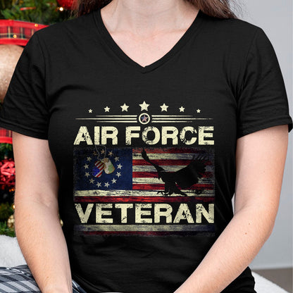 Proud Veteran Shirt, Funny Veteran UnisexT-Shirt/Hoodie/Sweatshirt HLT00 - Veteran US Air Force Tshirt - American Betsy Ross Flag T-Shirt