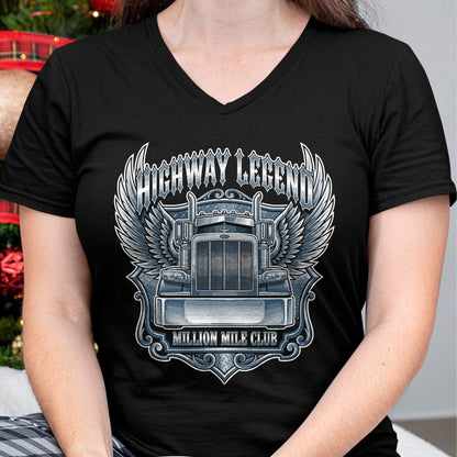Best Truck Driver Life Shirt, Funny Trucker UnisexT-Shirt/Hoodie/Sweatshirt HLT00 - Million Mile Club Highway Legend Semi Truck Driver Trucker T-Shirt