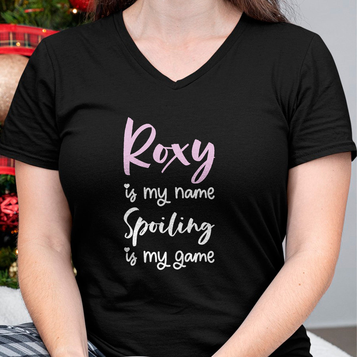 Best Wife Shirt, Wife and Husband Unisex T-Shirt/Hoodie/Sweatshirt HLT00 - Roxy Name Personalized Women Spoiled Girl Cute Pink Black T-Shirt