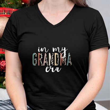 Best Grandma Shirt, Proud Grandma Unisex T-Shirt/Hoodie/Sweatshirt HLT00 - In My Grandma Era Leopard Letter Print Funny Gifts Grandma T-Shirt