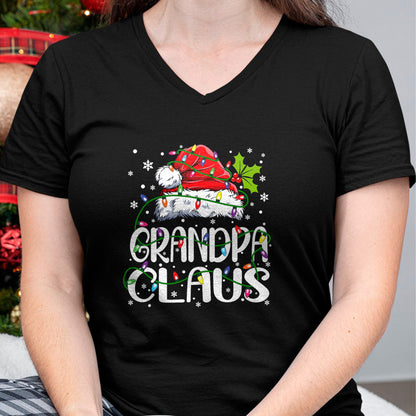 Best Grandpa Shirt, Proud Grandpa Unisex T-Shirt/Hoodie/Sweatshirt HLT00 - Grandpa Claus Shirt Christmas Lights Pajama Family Matching T-Shirt