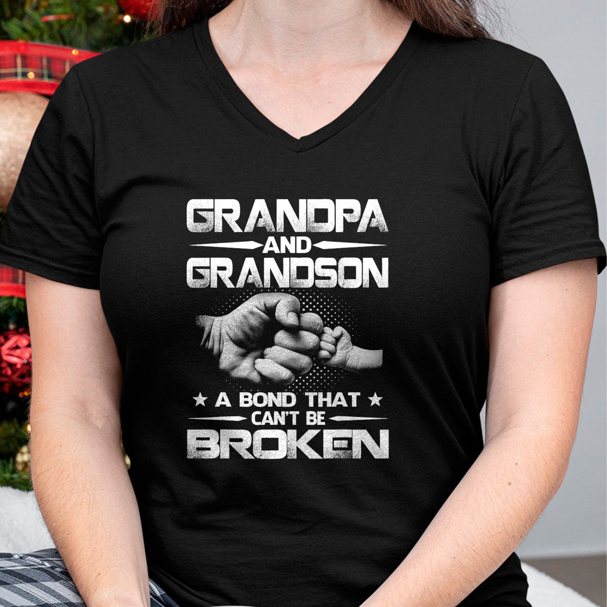 Best Grandpa Shirt, Proud Grandpa Unisex T-Shirt/Hoodie/Sweatshirt HLT00 - Grandpa And Grandson A Bond That Can't Be Broken T-Shirt