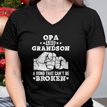 Best Grandpa Shirt, Proud Grandpa Unisex T-Shirt/Hoodie/Sweatshirt HLT00 - Opa and grandson a bond that cant be broken Grandpa gift T-Shirt