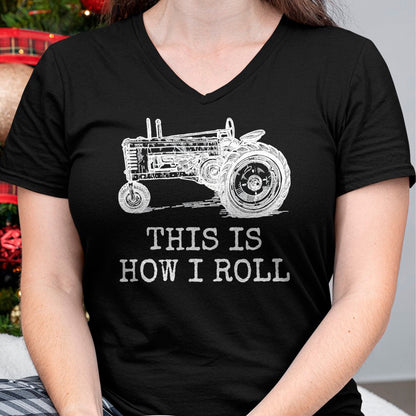 Best Farmer Life Shirt, Funny Farmer UnisexT-Shirt/Hoodie/Sweatshirt HLT00 - Farming This is How I Roll Tractor Farmer T-Shirt, Men, Black, 3X-Large