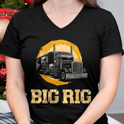 Best Truck Driver Life Shirt, Funny Trucker UnisexT-Shirt/Hoodie/Sweatshirt HLT00 - Trucker Truck Driver Vintage Big Rig T-Shirt (1)