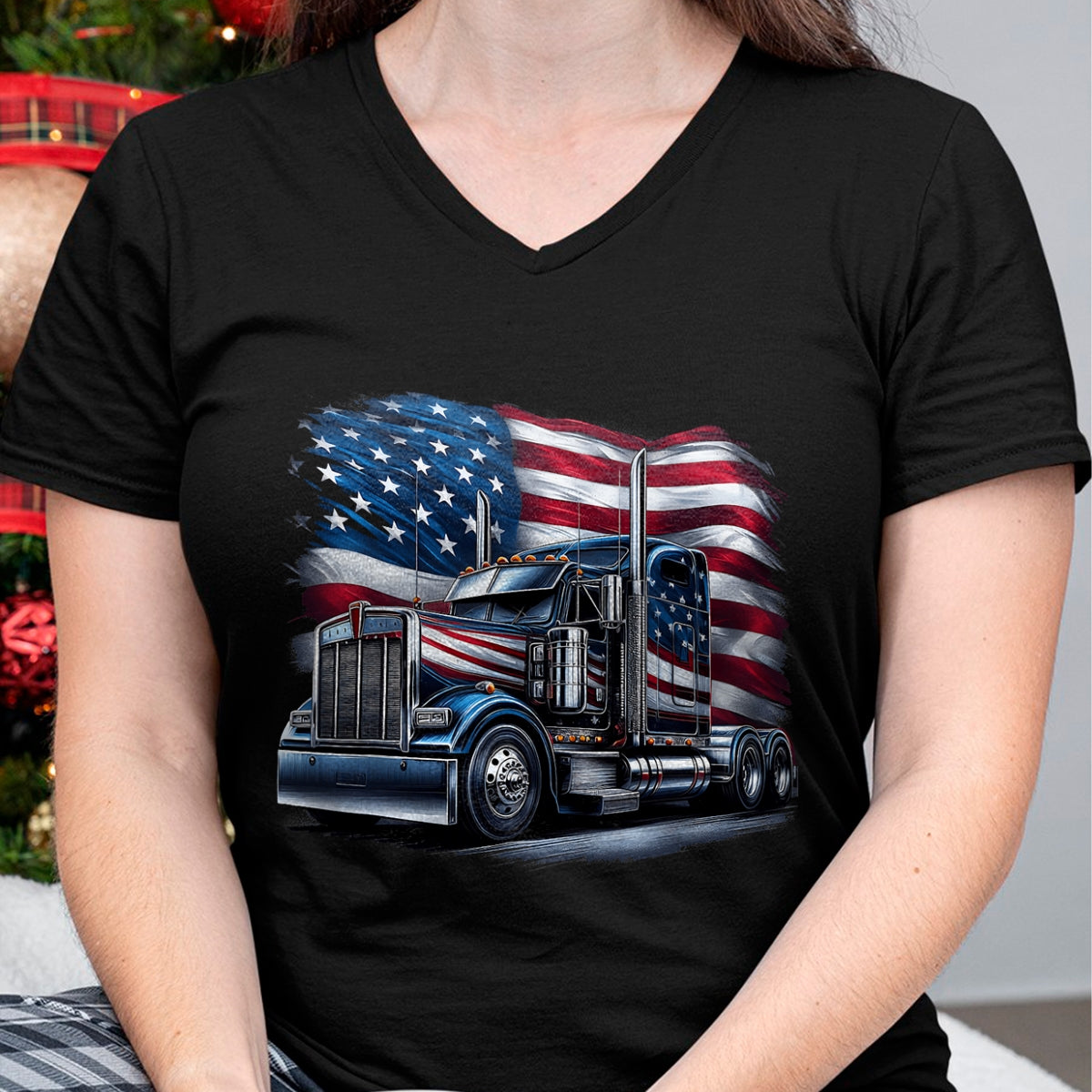 Best Truck Driver Life Shirt, Funny Trucker UnisexT-Shirt/Hoodie/Sweatshirt HLT00 - Semi Truck Driver US Trucker USA Flag Patriotic 4th of July T-Shirt