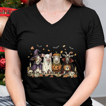 Best Farmer Life Shirt, Funny Farmer UnisexT-Shirt/Hoodie/Sweatshirt HLT00 - Halloween Farm Animals Cow Pig Sheep Goat Fall Farmer Spooky Long Sleeve T-Shirt