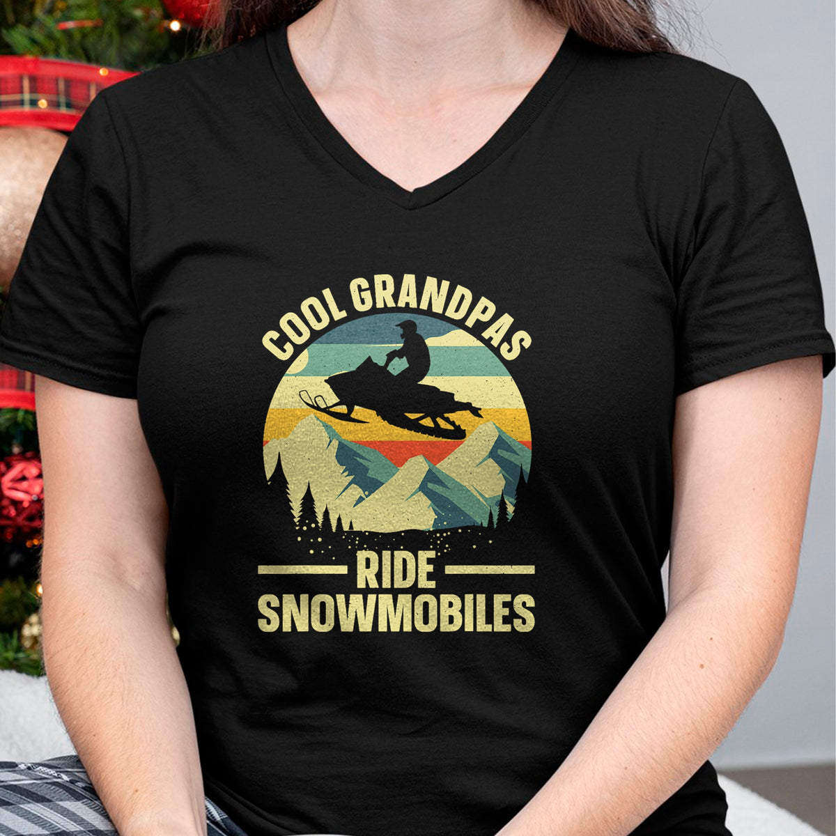 Best Grandpa Shirt, Proud Grandpa Unisex T-Shirt/Hoodie/Sweatshirt HLT00 - Cool Snowmobile Art For Men Grandpa Snowmobiling Snowmobile T-Shirt