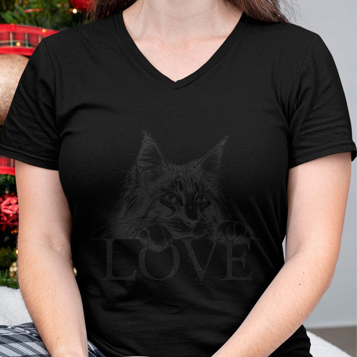 Cat Love Shirt, Funny Cat Lover Gift UnisexT-Shirt/Hoodie/Sweatshirt HLT00 - Maine Coon Cat Love Design T-Shirt