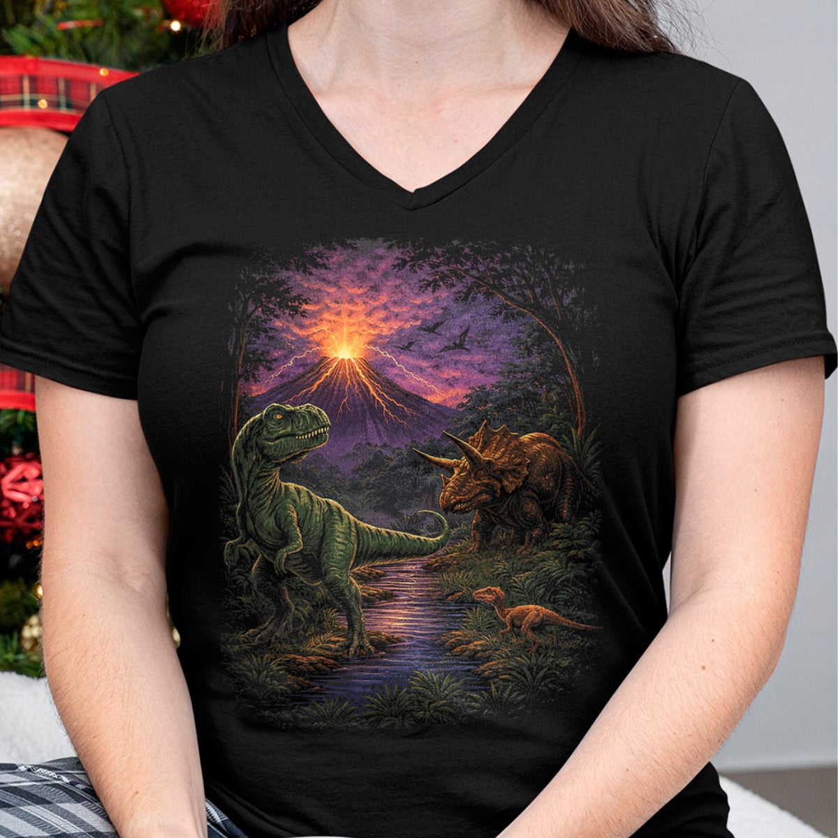 Best Dinosaur Lover Shirt, Funny Dinosaur UnisexT-Shirt/Hoodie/Sweatshirt HLT00 - Vintage Jurassic Dinosaur 90s T Rex and Triceratops Graphic T-Shirt