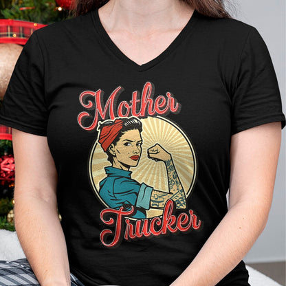 Best Truck Driver Life Shirt, Funny Trucker UnisexT-Shirt/Hoodie/Sweatshirt HLT00 - Women Truck Driver Mother Trucker T-Shirt
