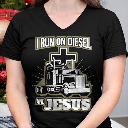 Best Truck Driver Life Shirt, Funny Trucker UnisexT-Shirt/Hoodie/Sweatshirt HLT00 - Jesus Truck Driver Christian Trucker T-Shirt, Men, Black, 3X-Large