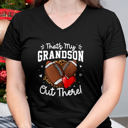 Best Grandpa Shirt, Proud Grandpa Unisex T-Shirt/Hoodie/Sweatshirt HLT00 - That's My Grandson Out There Funny Football Grandma T-Shirt