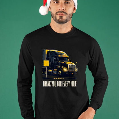 Best Truck Driver Life Shirt, Funny Trucker UnisexT-Shirt/Hoodie/Sweatshirt HLT00 - Thank You For Every Mile Truck Driver Appreciation Week Gift T-Shirt, Men, Pink, XX-Large