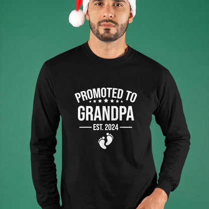 Best Grandpa Shirt, Proud Grandpa Unisex T-Shirt/Hoodie/Sweatshirt HLT00 - 1st Time Grandpa EST 2024 New First Grandpa 2024 T-Shirt