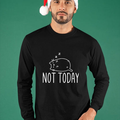 Cat Love Shirt, Funny Cat Lover Gift UnisexT-Shirt/Hoodie/Sweatshirt HLT00 - Not Today Crazy Cat T-Shirts Graphic Cute Funny T-Shirt, Men, Black, 4X-Large