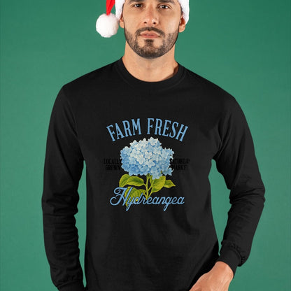 Best Farmer Life Shirt, Funny Farmer UnisexT-Shirt/Hoodie/Sweatshirt HLT00 - Hydrangea Farmers Market Gardening Farm A Fresh Hydrangea T-Shirt