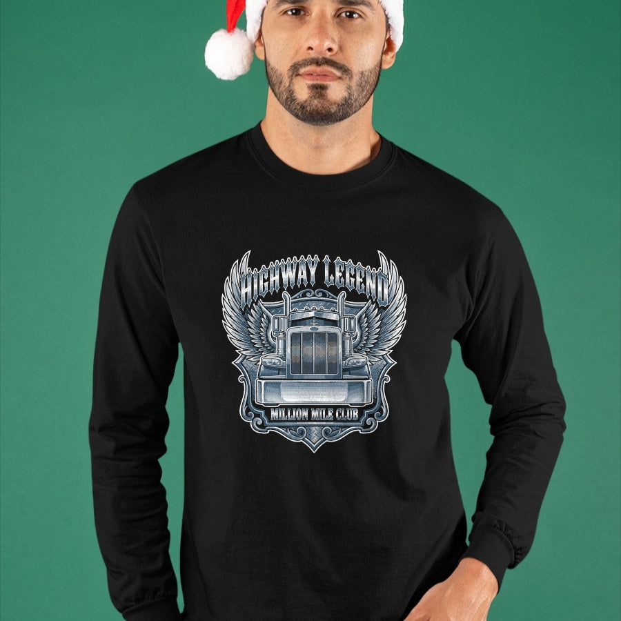 Best Truck Driver Life Shirt, Funny Trucker UnisexT-Shirt/Hoodie/Sweatshirt HLT00 - Million Mile Club Highway Legend Semi Truck Driver Trucker T-Shirt