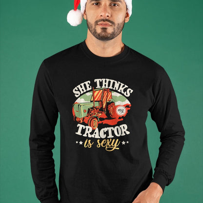 Best Farmer Life Shirt, Funny Farmer UnisexT-Shirt/Hoodie/Sweatshirt HLT00 - Mens She Thinks My Tractor is Sexy Farmer Agriculture Farm Performance T-Shirt