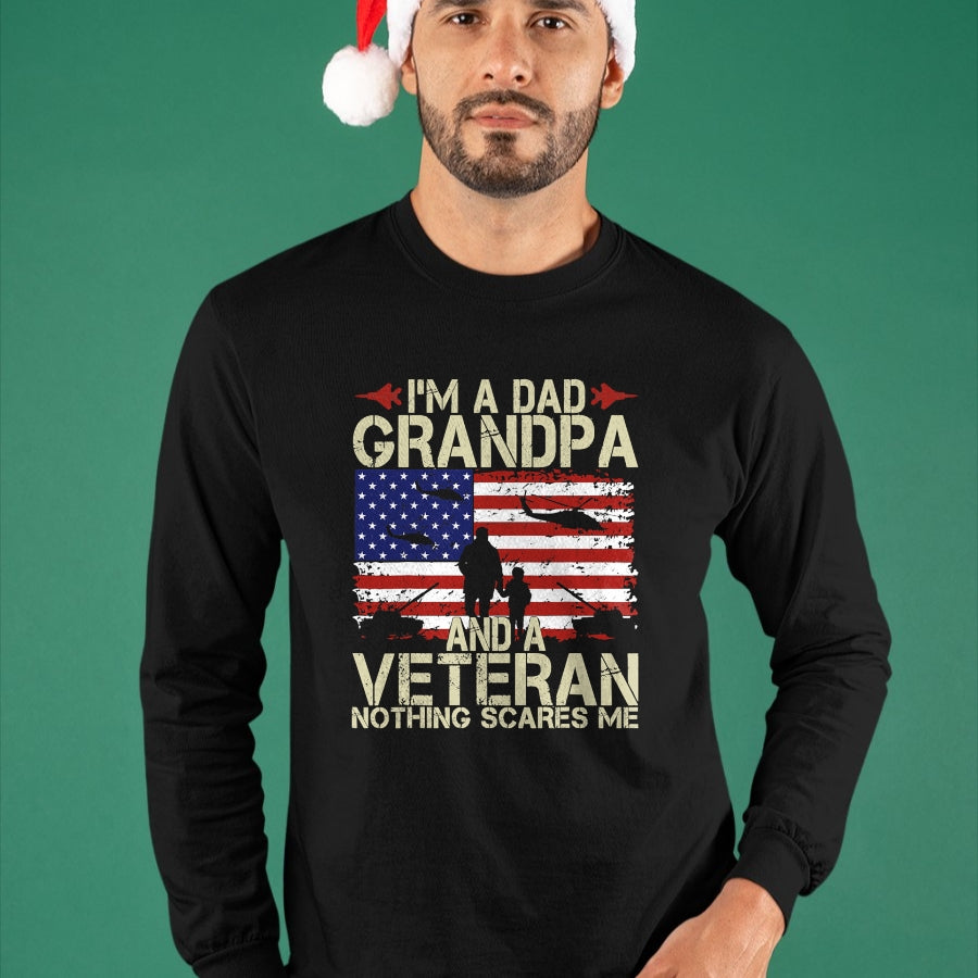 Best Grandpa Shirt, Proud Grandpa Unisex T-Shirt/Hoodie/Sweatshirt HLT00 - I'm A Dad Grandpa And Veteran Fathers Day Papa Grandpa Gifts T-Shirt