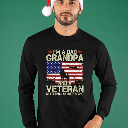 Best Grandpa Shirt, Proud Grandpa Unisex T-Shirt/Hoodie/Sweatshirt HLT00 - I'm A Dad Grandpa And Veteran Fathers Day Papa Grandpa Gifts T-Shirt