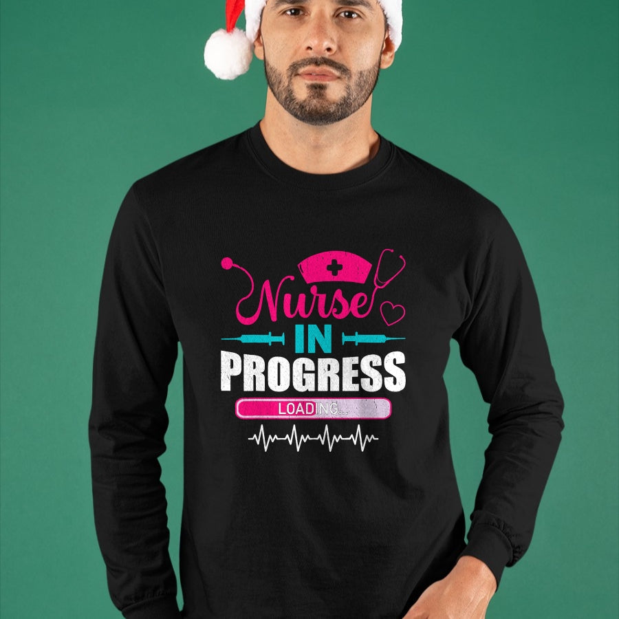 Funny Nurse Shirt, Nurse Unisex T-Shirt/Hoodie/Sweatshirt HLT00 - Nurse In Progress Nurse Funny Nursing School T-Shirt