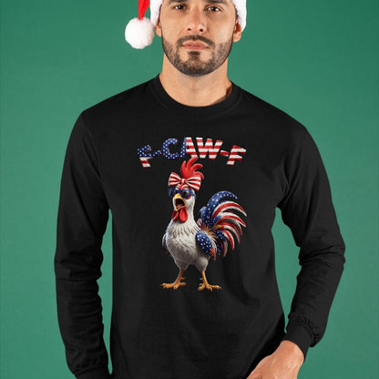 Best Farmer Life Shirt, Funny Farmer UnisexT-Shirt/Hoodie/Sweatshirt HLT00 - F Caw F Rooster 4th of July American Flag Fawk Chicken Humor T-Shirt