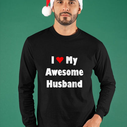Best Wife Shirt, Wife and Husband Unisex T-Shirt/Hoodie/Sweatshirt HLT00 - Womens My Husband Is Awesome Tee I Love My Awesome Husband T-Shirt (1)