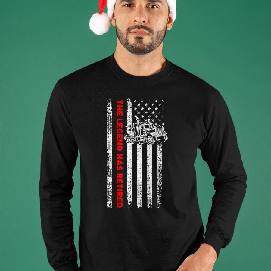 Best Truck Driver Life Shirt, Funny Trucker UnisexT-Shirt/Hoodie/Sweatshirt HLT00 - Retired Truck Driver - Patriotic Trucker - American Flag T-Shirt