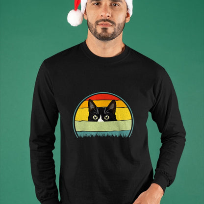 Cat Love Shirt, Funny Cat Lover Gift UnisexT-Shirt/Hoodie/Sweatshirt HLT00 - Tuxedo cat vintage retro cats loves T-Shirt