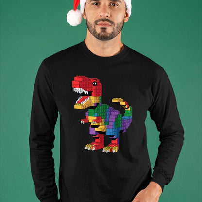 Best Dinosaur Lover Shirt, Funny Dinosaur UnisexT-Shirt/Hoodie/Sweatshirt HLT00 - Master Builder Men Boys Kids Building Bricks Dinosaur T-Rex T-Shirt