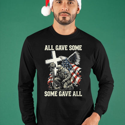 Proud Veteran Shirt, Funny Veteran UnisexT-Shirt/Hoodie/Sweatshirt HLT00 - All Gave Some Some Gave All Patriotic Veteran Design T-Shirt, Men, Black, 3X-Large