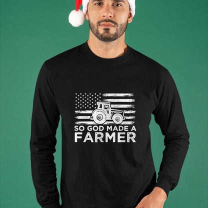 Best Farmer Life Shirt, Funny Farmer UnisexT-Shirt/Hoodie/Sweatshirt HLT00 - American Flag So God Made A Farmer 4th Of July T-Shirt (1)