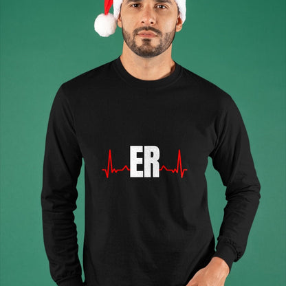 Funny Nurse Shirt, Nurse Unisex T-Shirt/Hoodie/Sweatshirt HLT00 -Emergency Medicine Emergency room Nurse ER Heartbeat T-Shirt
