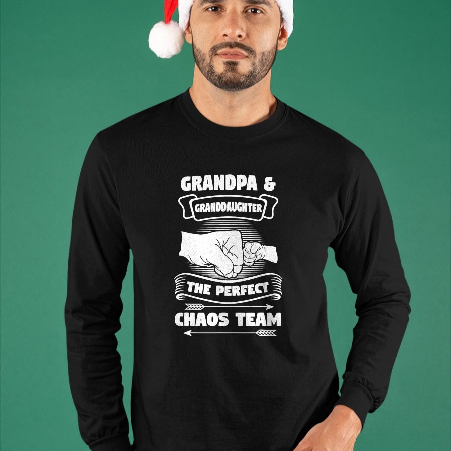 Best Grandpa Shirt, Proud Grandpa Unisex T-Shirt/Hoodie/Sweatshirt HLT00 - Grandpa Granddaughter A Perfect Chaos Team Gift T-Shirt