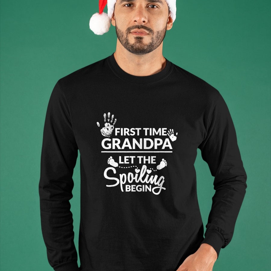 Best Grandpa Shirt, Proud Grandpa Unisex T-Shirt/Hoodie/Sweatshirt HLT00 - New First Time Grandpa Let The Spoiling Begin Gift T-Shirt