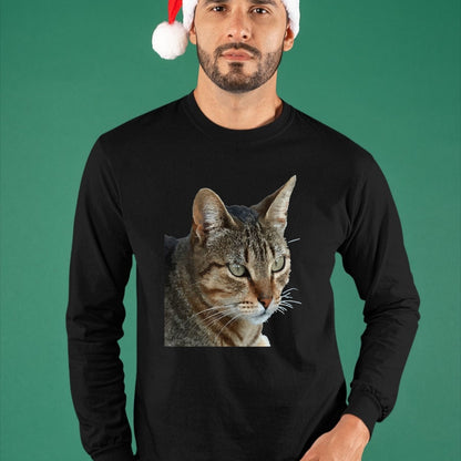 Cat Love Shirt, Funny Cat Lover Gift UnisexT-Shirt/Hoodie/Sweatshirt HLT00 - Stunning Tabby Cat Close Up Portrait Vector T-Shirt